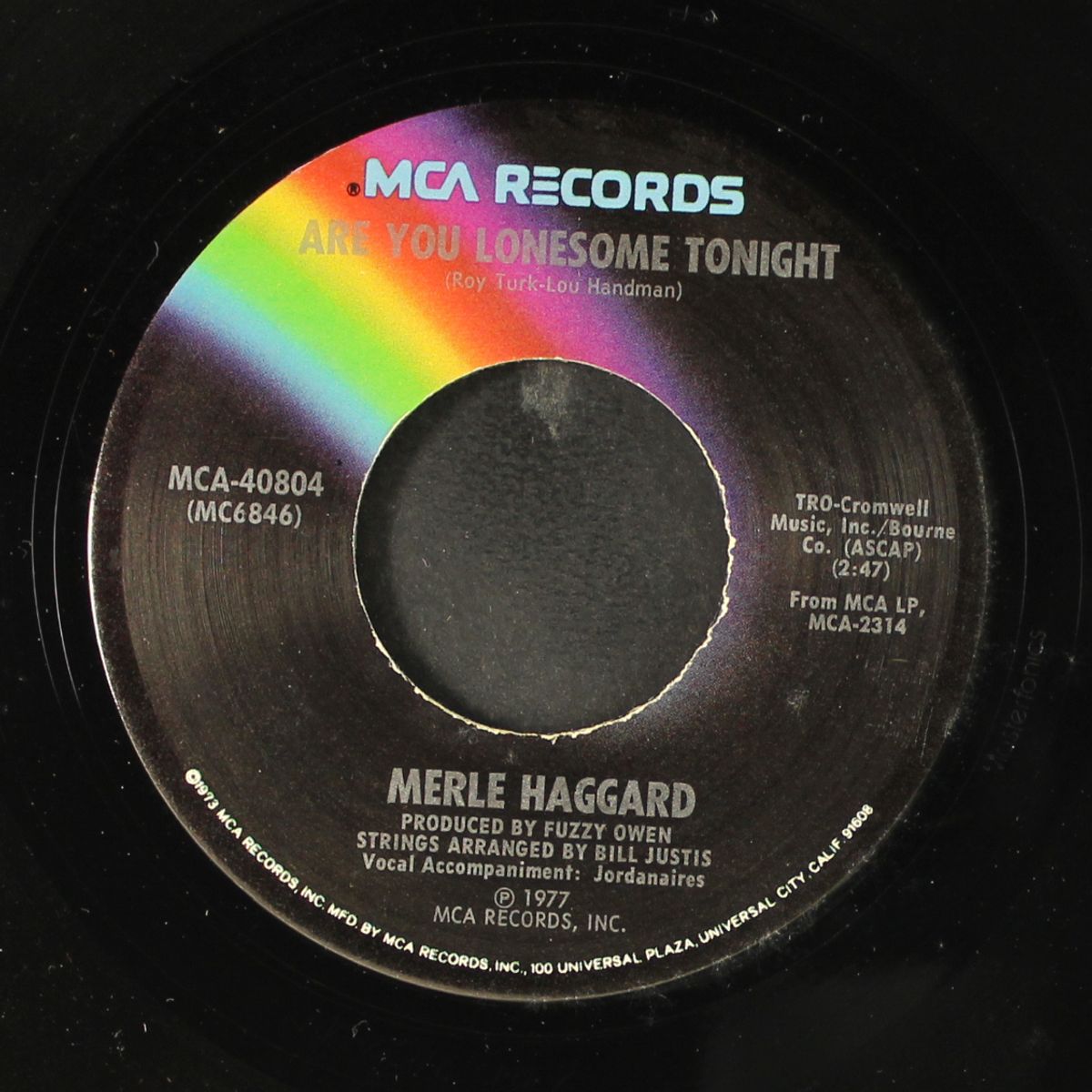 from graceland to the promised land / are you lonesome tonight by MERLE HAGGARD