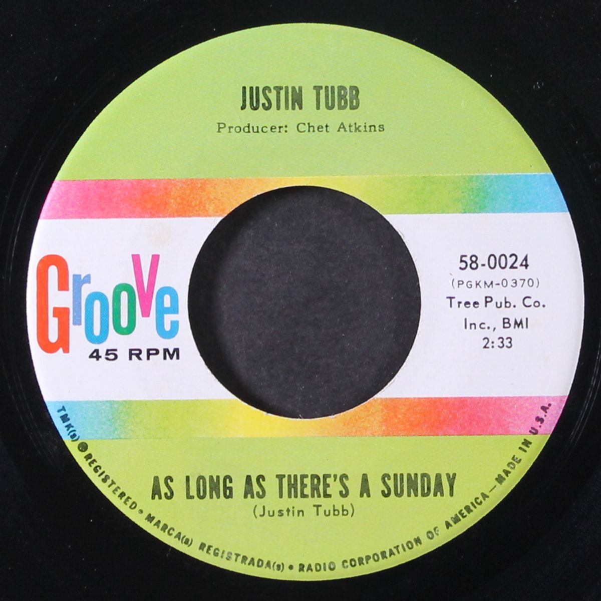 as long as there's a sunday / when love goes wrong by JUSTIN TUBB