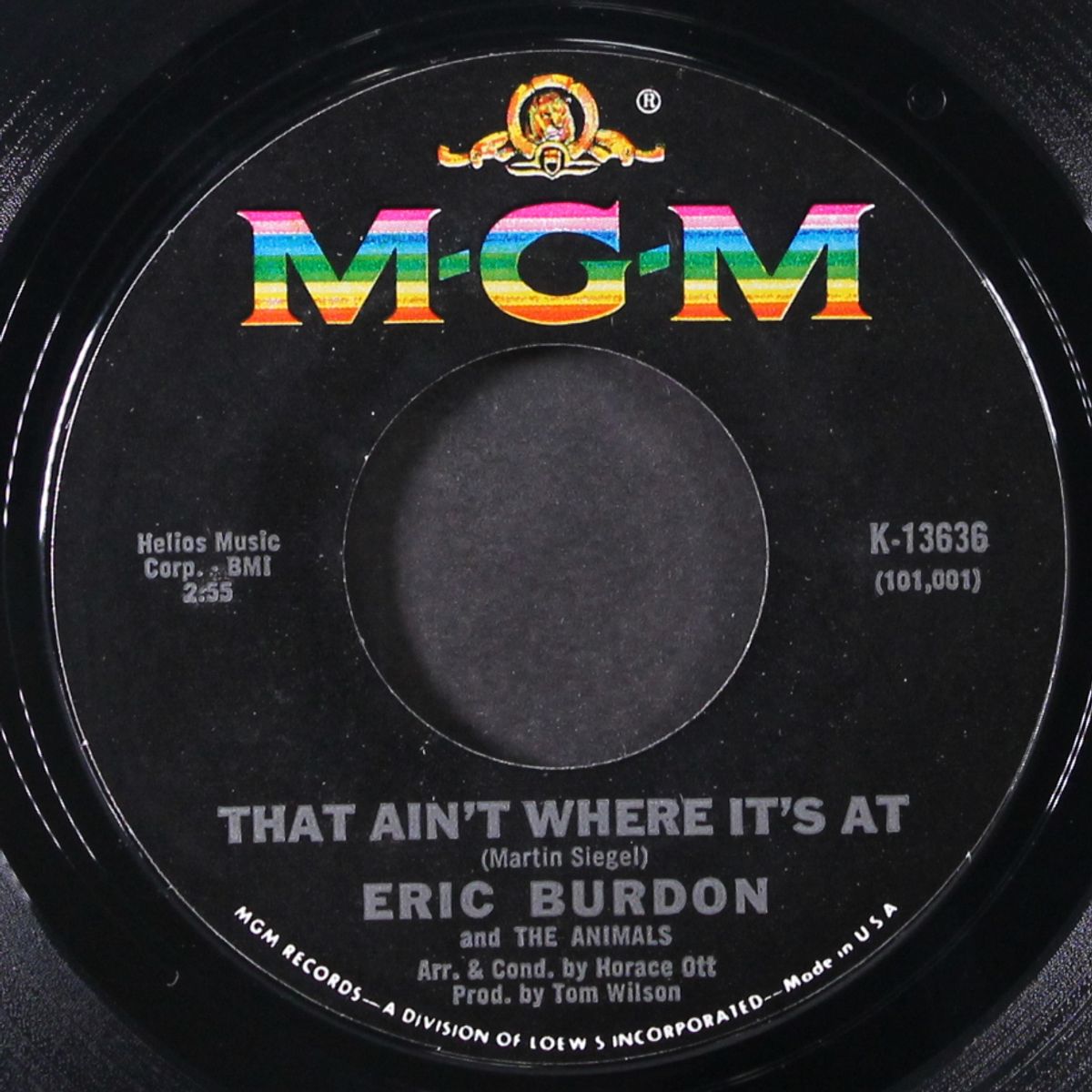 help me girl / that ain't where it's at by ERIC BURDON & ANIMALS