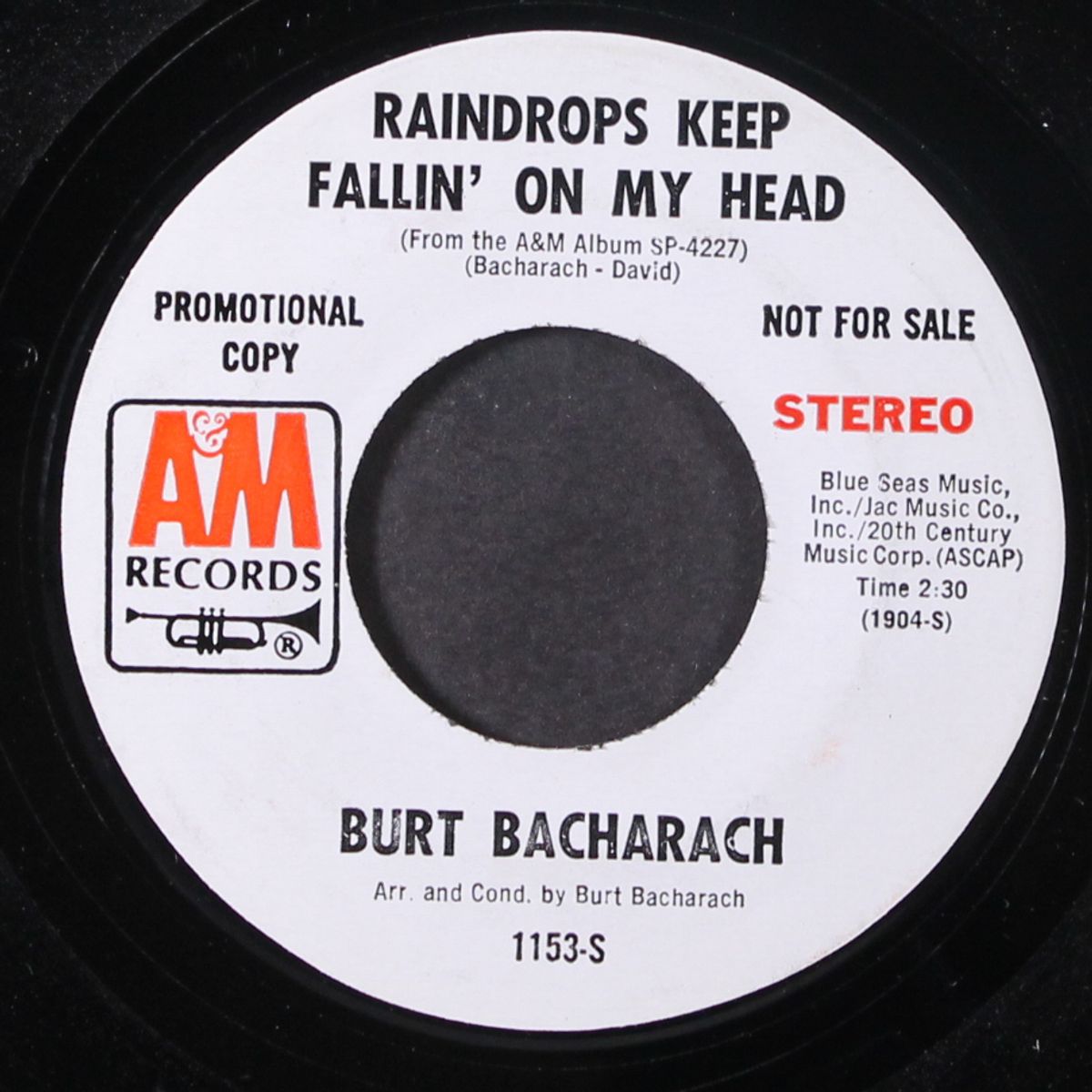 raindrops keep fallin' on my head by BURT BACHARACH