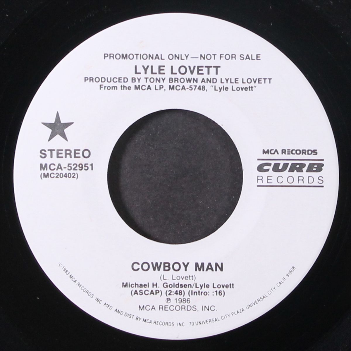 cowboy man by LYLE LVETT