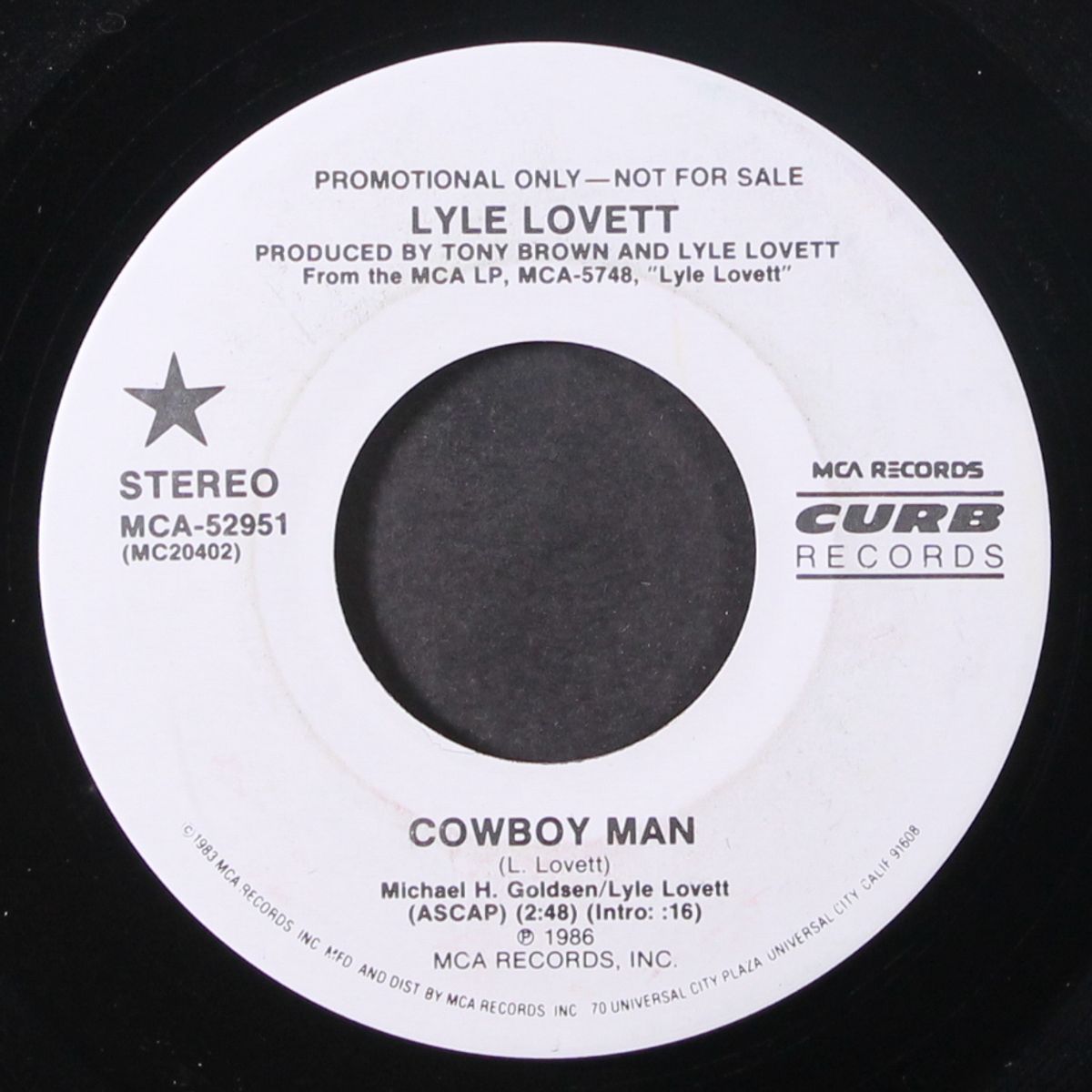 cowboy man by LYLE LVETT