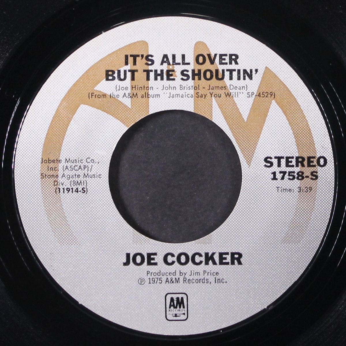 it's all over but the shoutin' / forgive me now by JOE COCKER