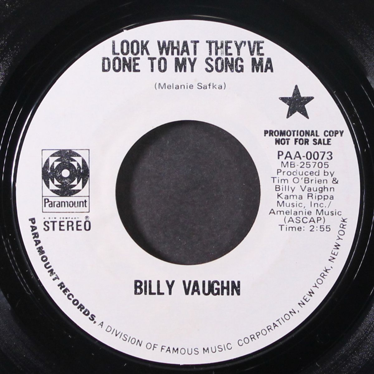 look what they've done to my song ma by BILLY VAUGHN