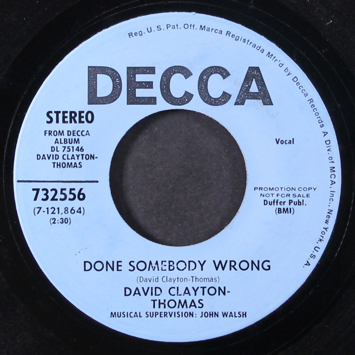 say boss man / done somebody wrong by DAVID CLAYTON-THOMAS