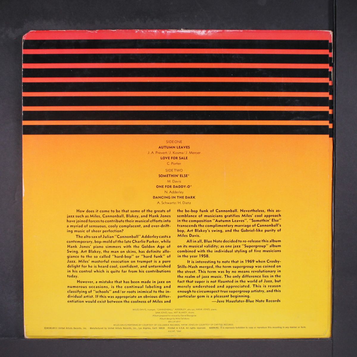 somethin' else by CANNONBALL ADDERLEY
