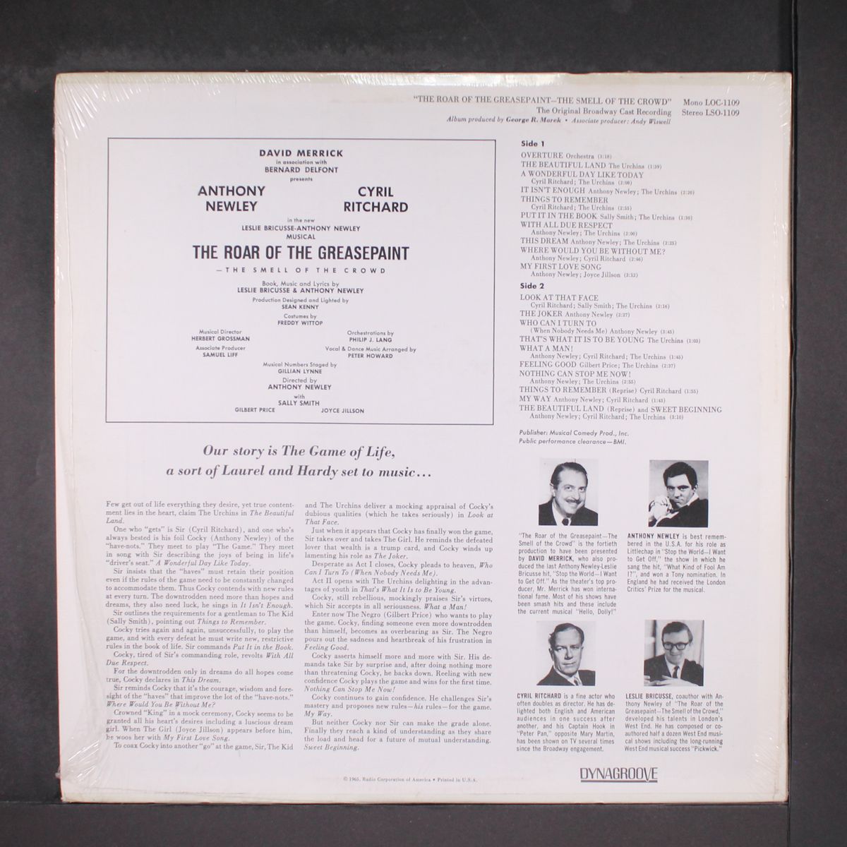 the roar of the greasepaint by ORIGINAL CAST