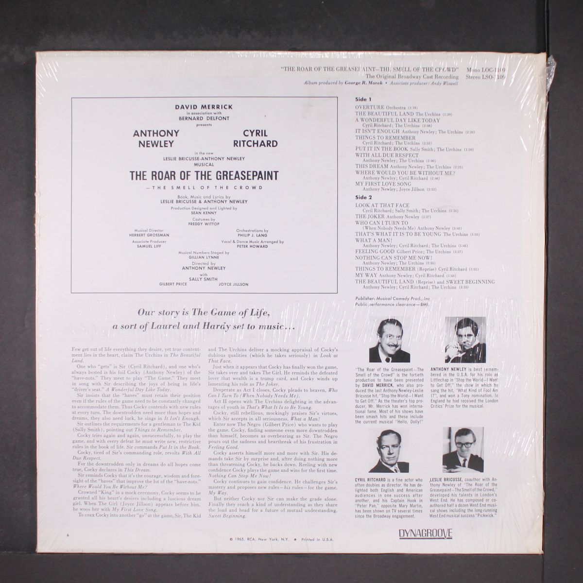 the roar of the greasepaint by ORIGINAL CAST