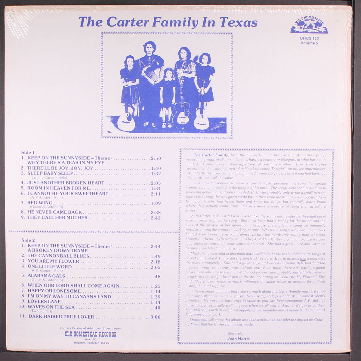 in texas, vol. 5 by CARTER FAMILY