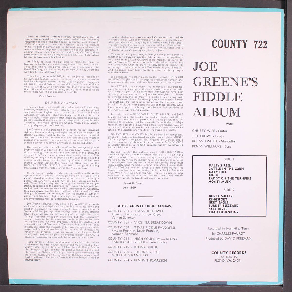 fiddle album by JOE GREENE