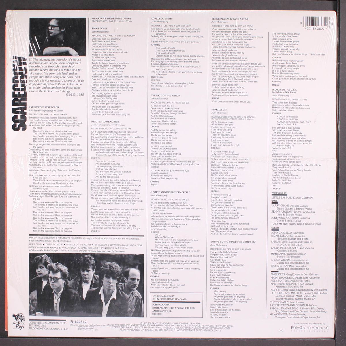 scarecrow by JOHN COUGAR MELLENCAMP