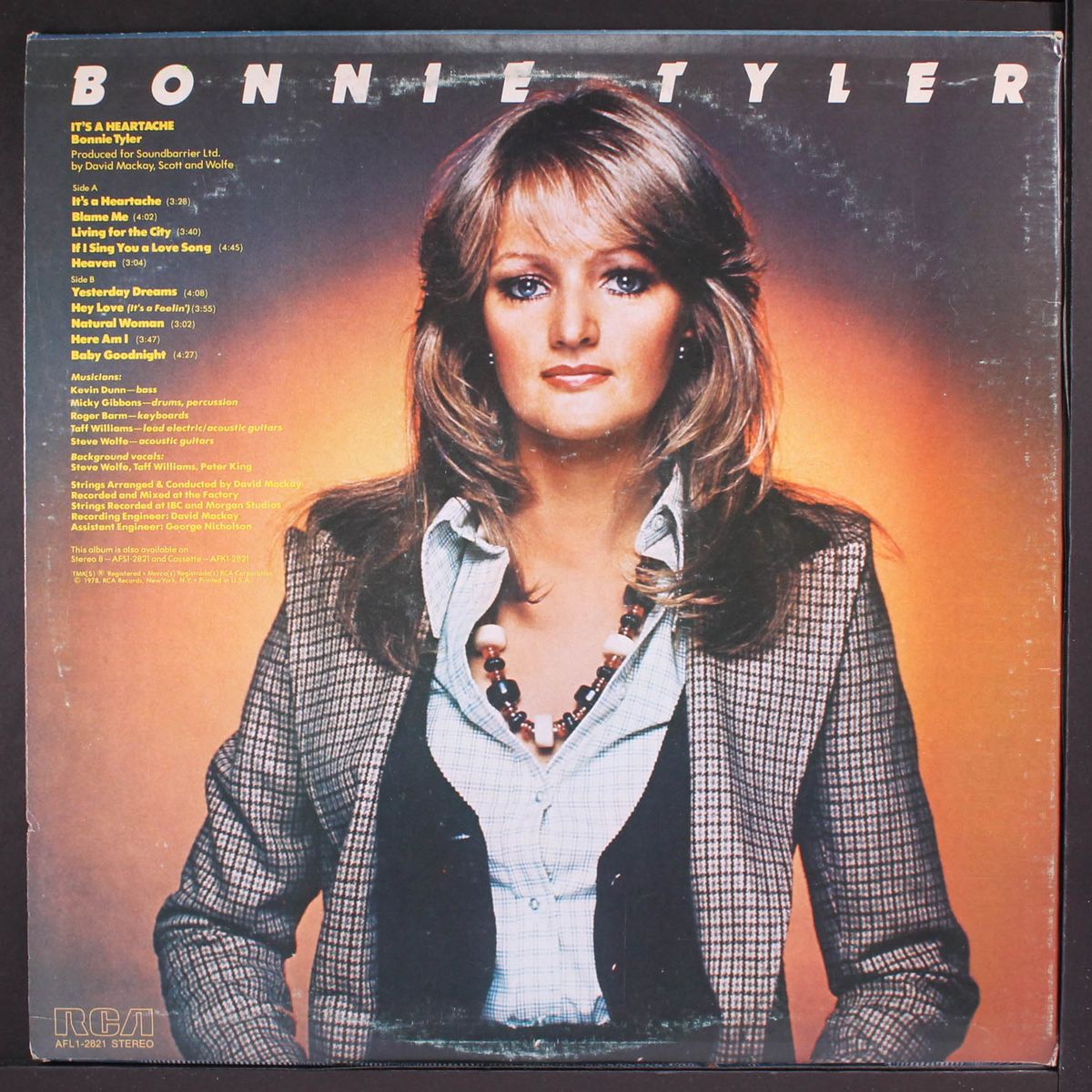 it's a heartache by BONNIE TYLER