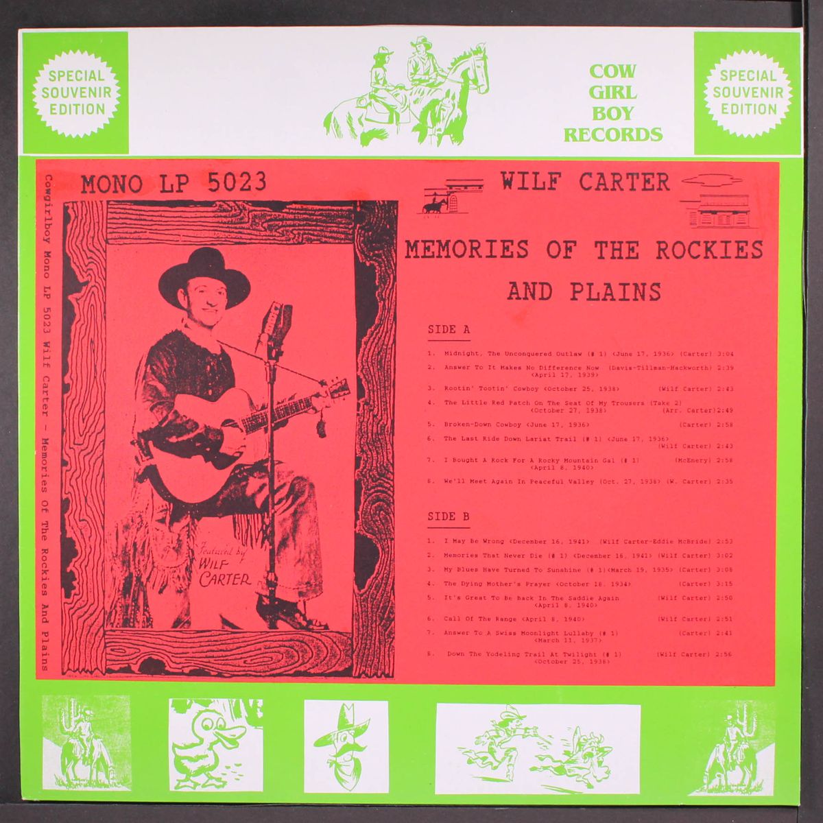 memories of the rockies and plains by WILF CARTER