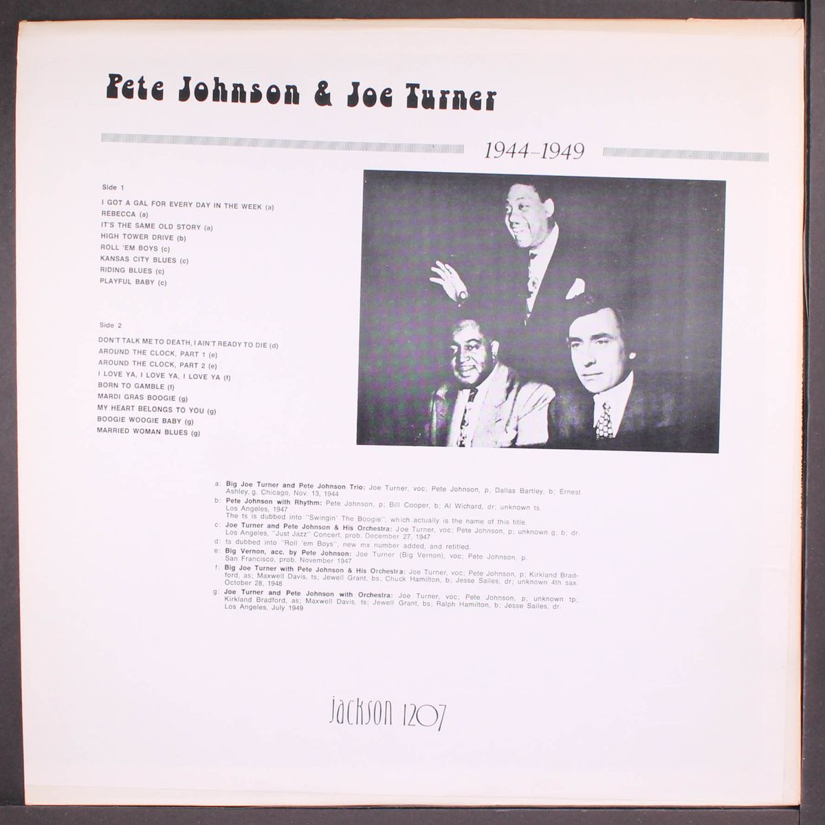 roll 'em boys! by JOE TURNER & PETE JOHNSON