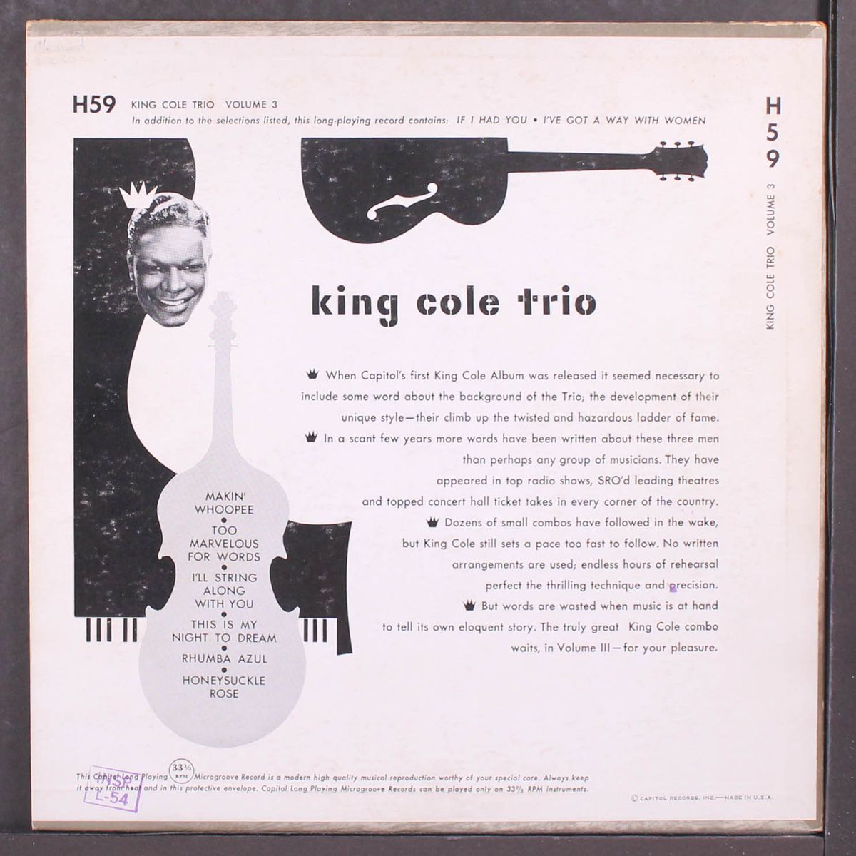 volume 3 by NAT KING COLE TRIO