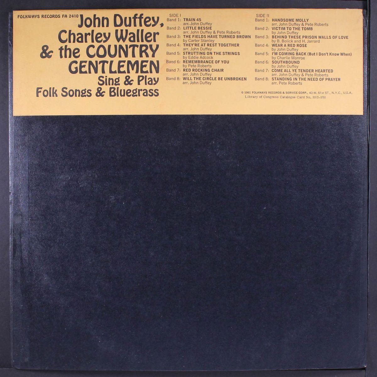 sing & play folk songs and bluegrass by COUNTRY GENTLEMEN