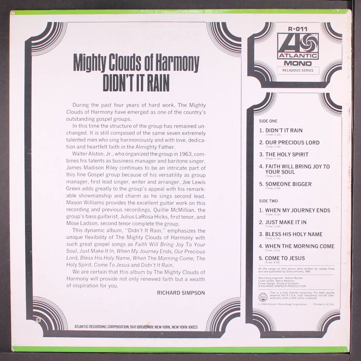 didnt it rain by MIGHTY CLOUDS OF HARMONY