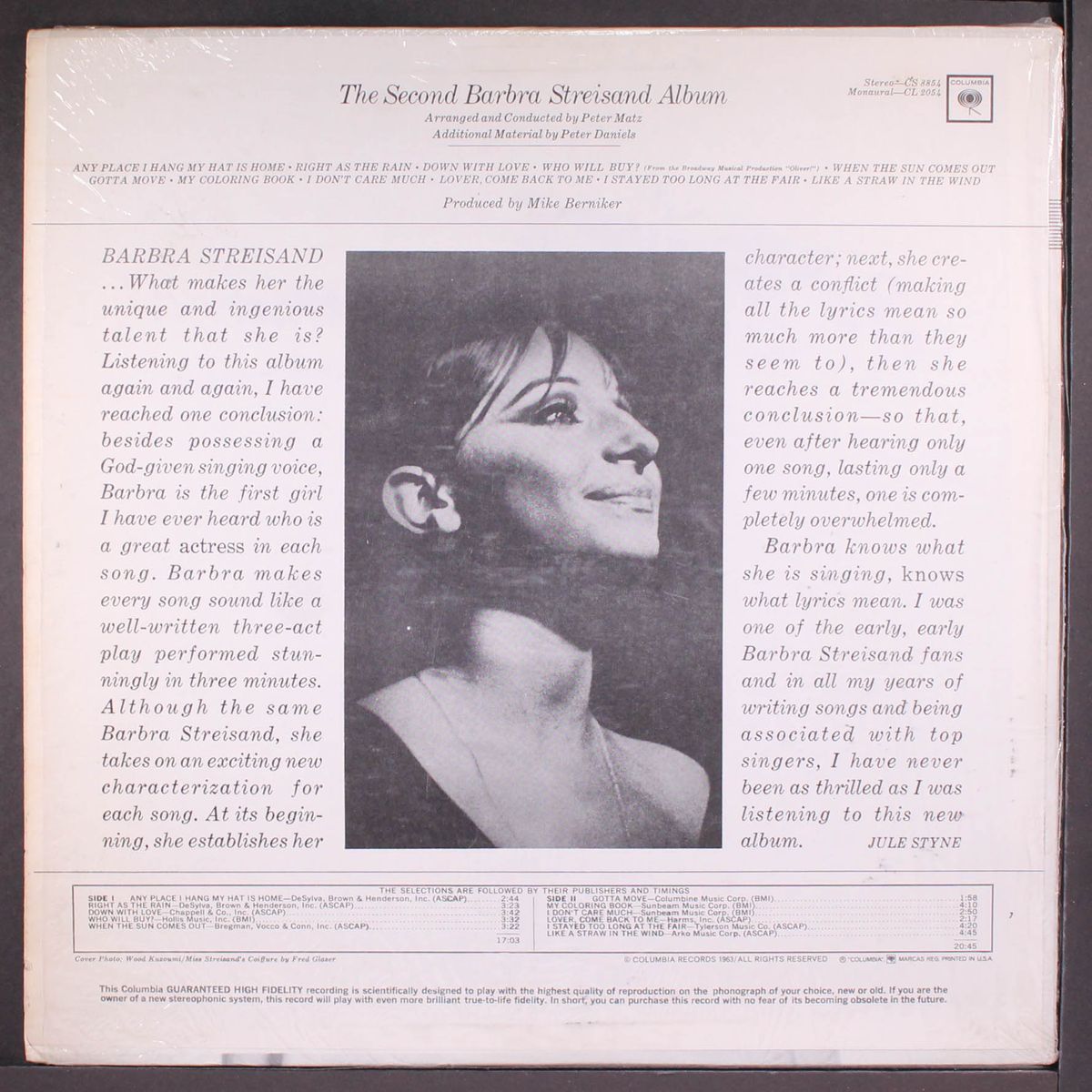 the second album by BARBRA STREISAND