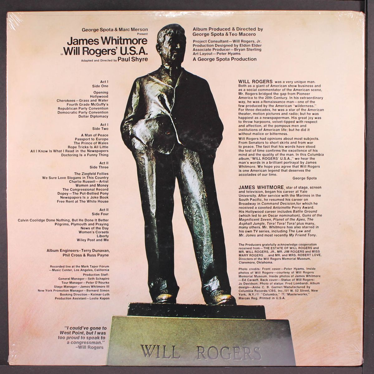 will rogers' u.s.a. by ORIGINAL CAST