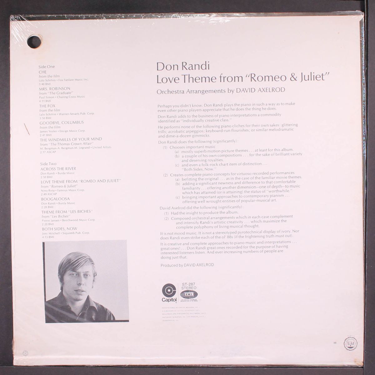 plays love theme from romeo & juliet by DON RANDI