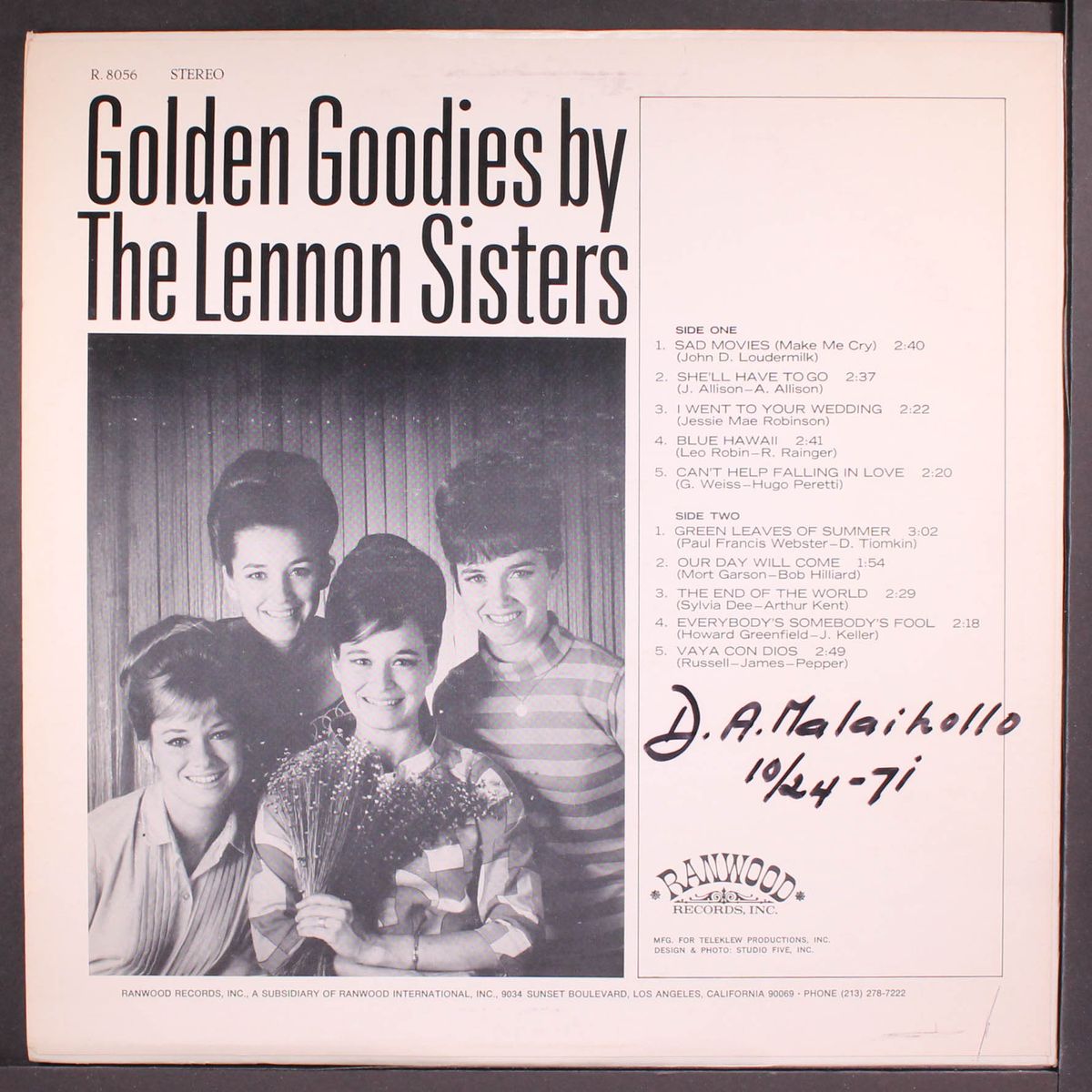 golden goodies by LENNON SISTERS