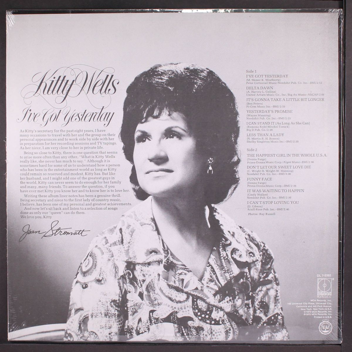 i've got yesterday by KITTY WELLS