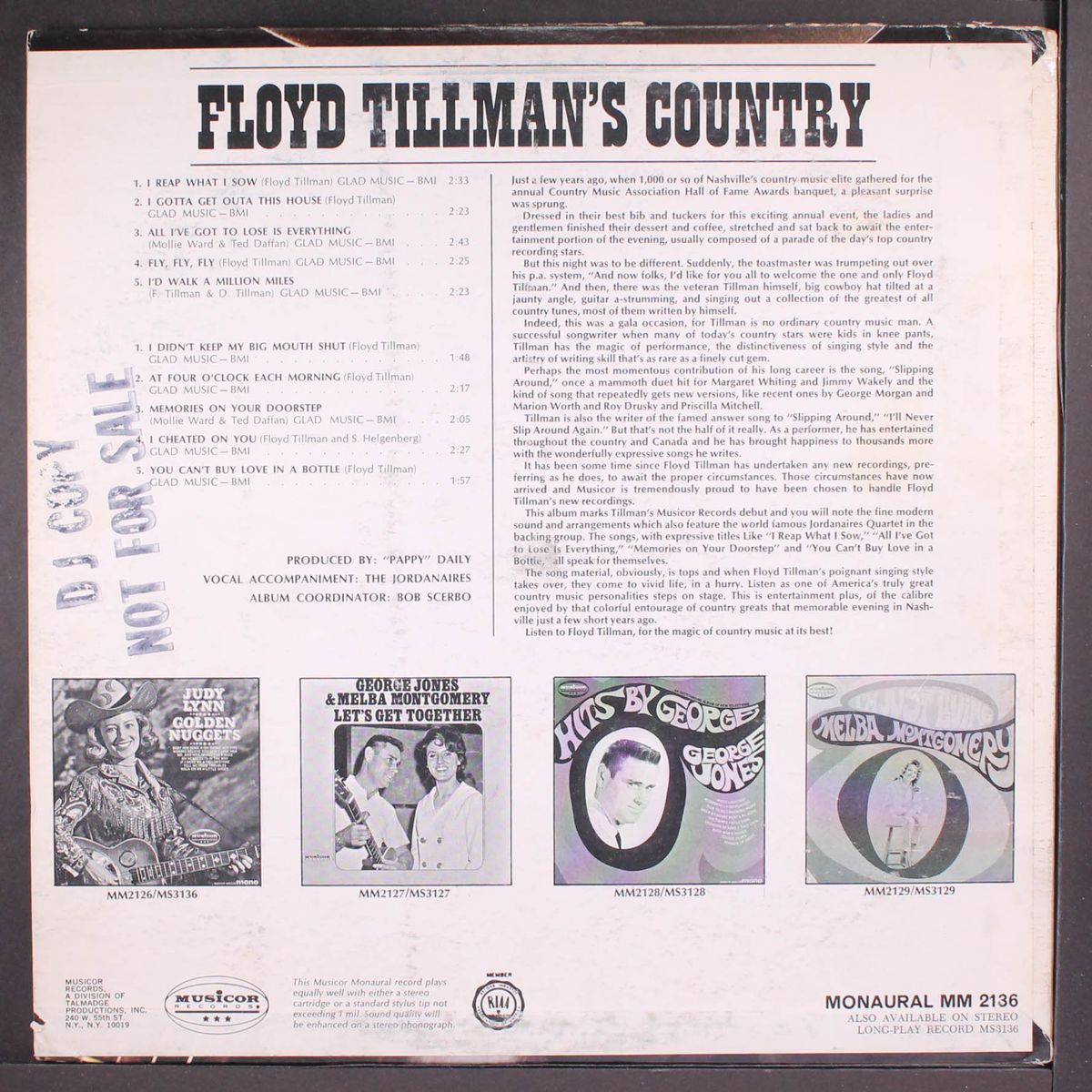 floyd tillman's country by FLOYD TILLMAN