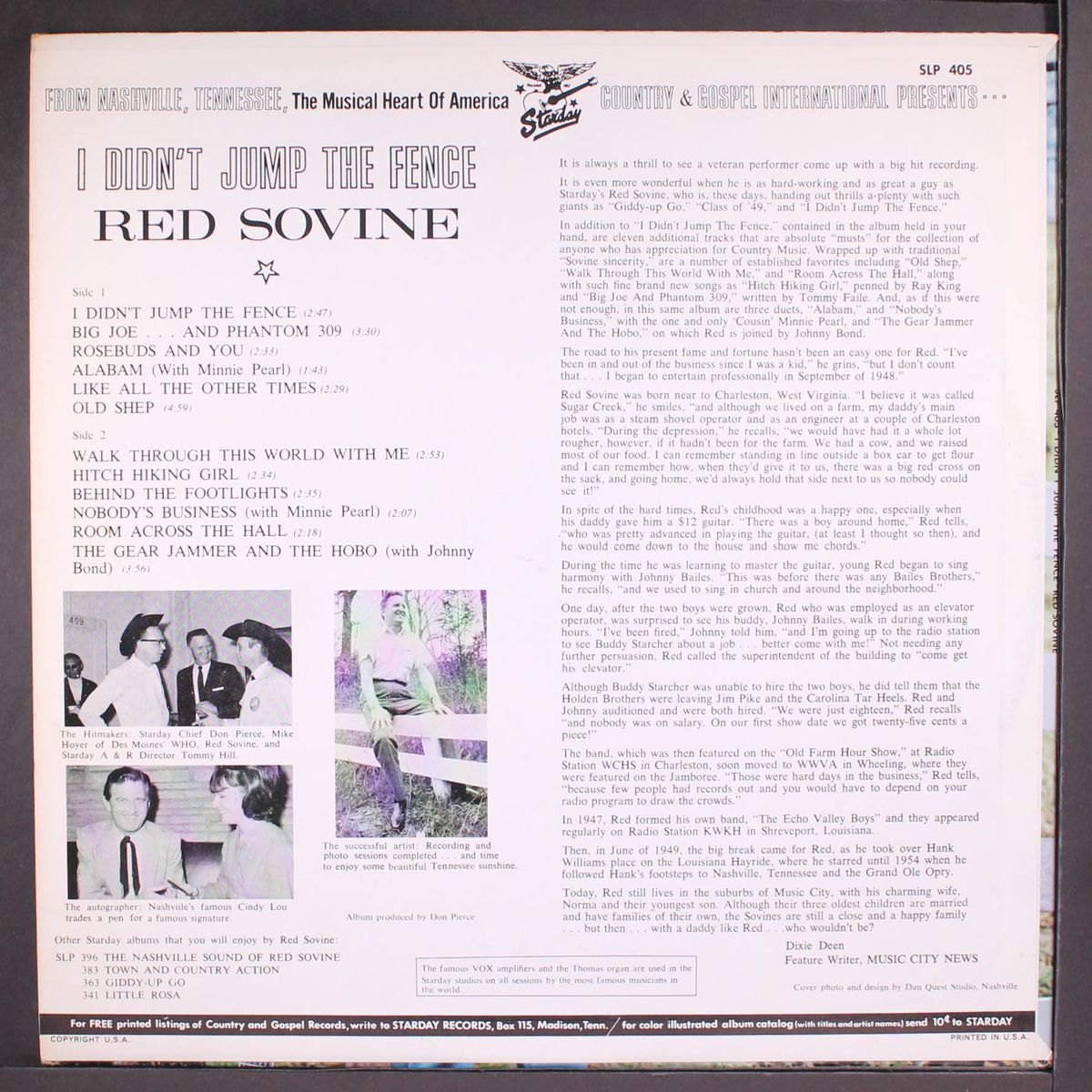 i didn't jump the fence by RED SOVINE