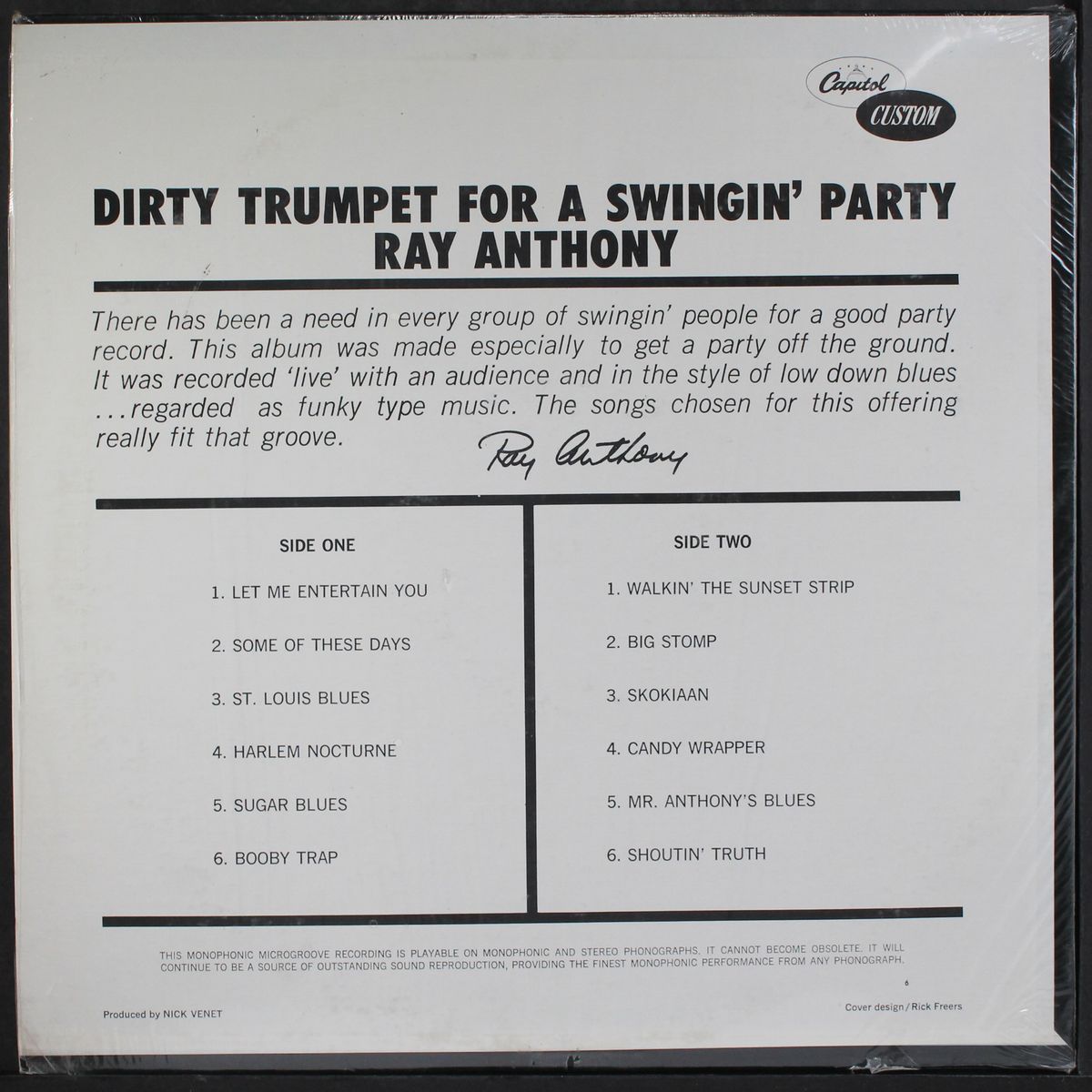 dirty trumpet for a swingin' party by RAY ANTHONY