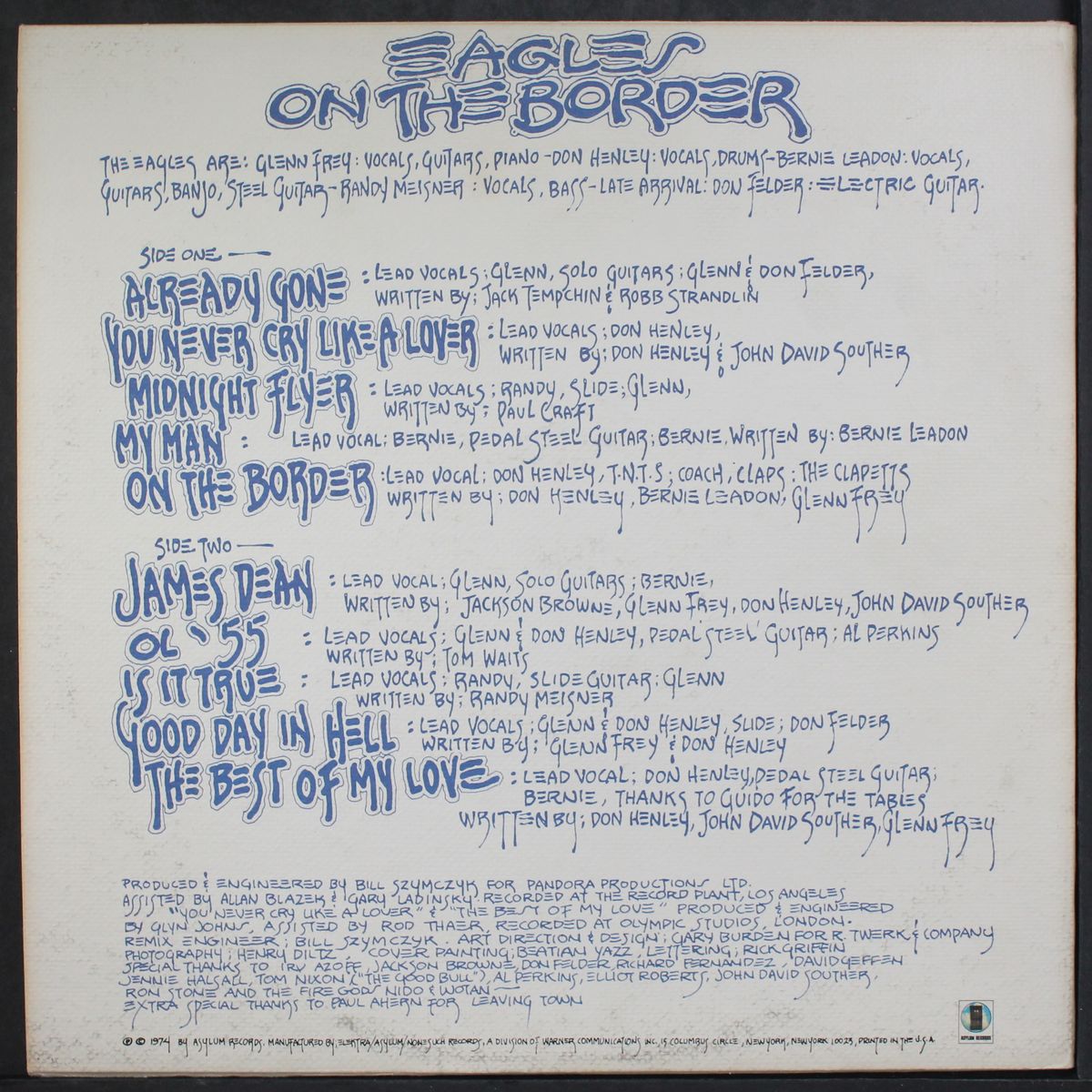 on the border by EAGLES