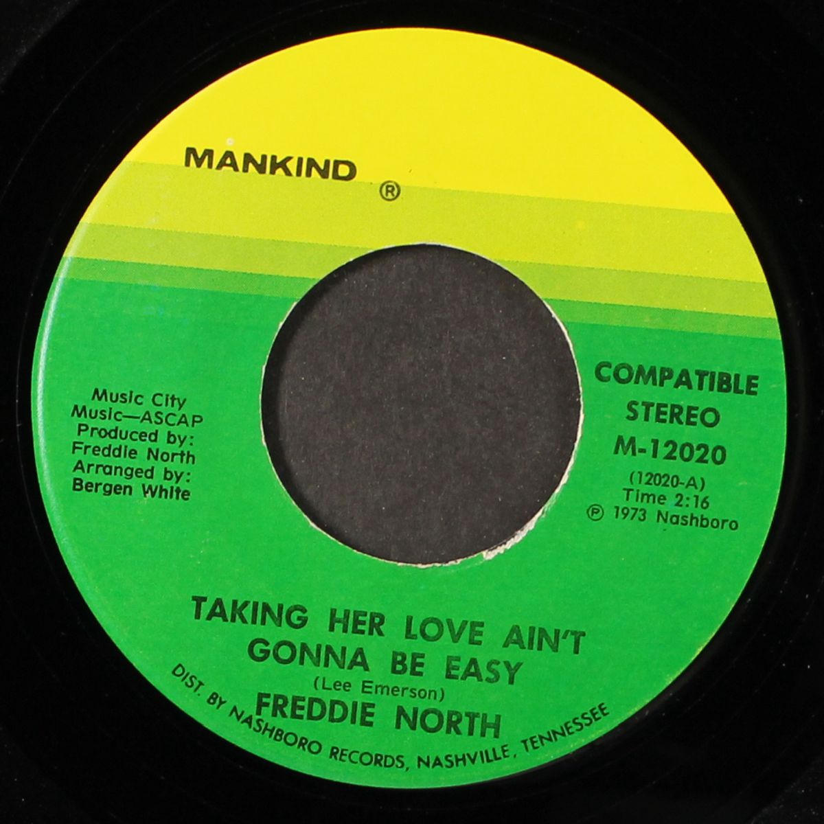 taking her love ain't gonna be easy / raining on a sunny day by FREDDIE NORTH