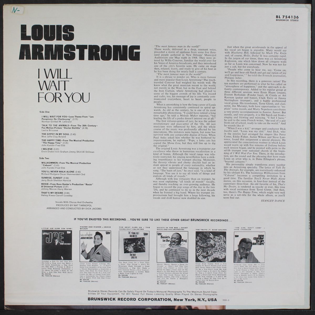 i will wait for you by LOUIS ARMSTRONG