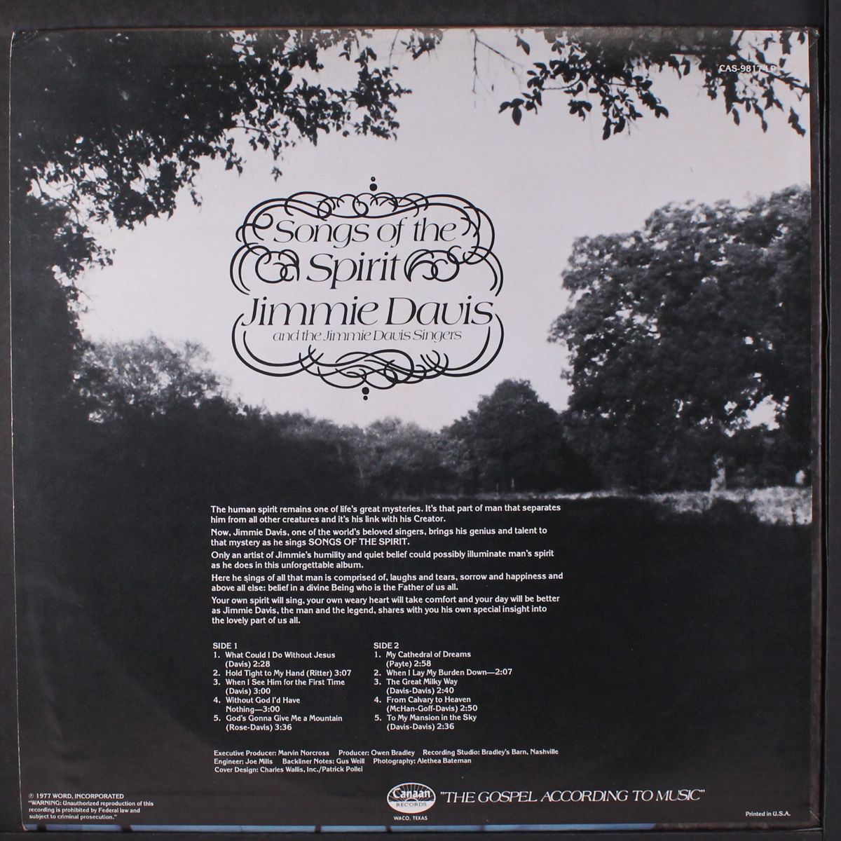 songs of the spirit by JIMMIE DAVIS
