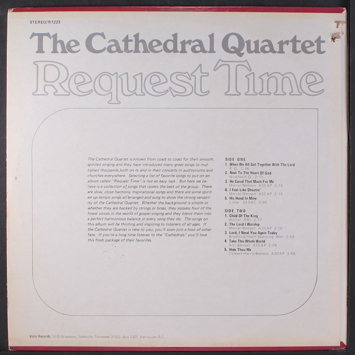 request time by CATHEDRAL QUARTET