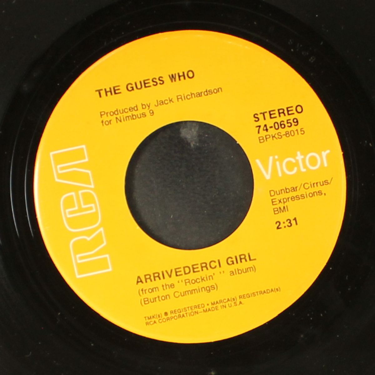 arrivederci girl / heartbroken bopper by GUESS WHO