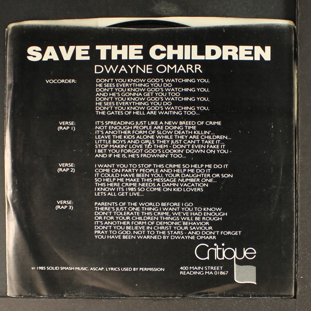 save the children / long version by DWAYNE OMARR