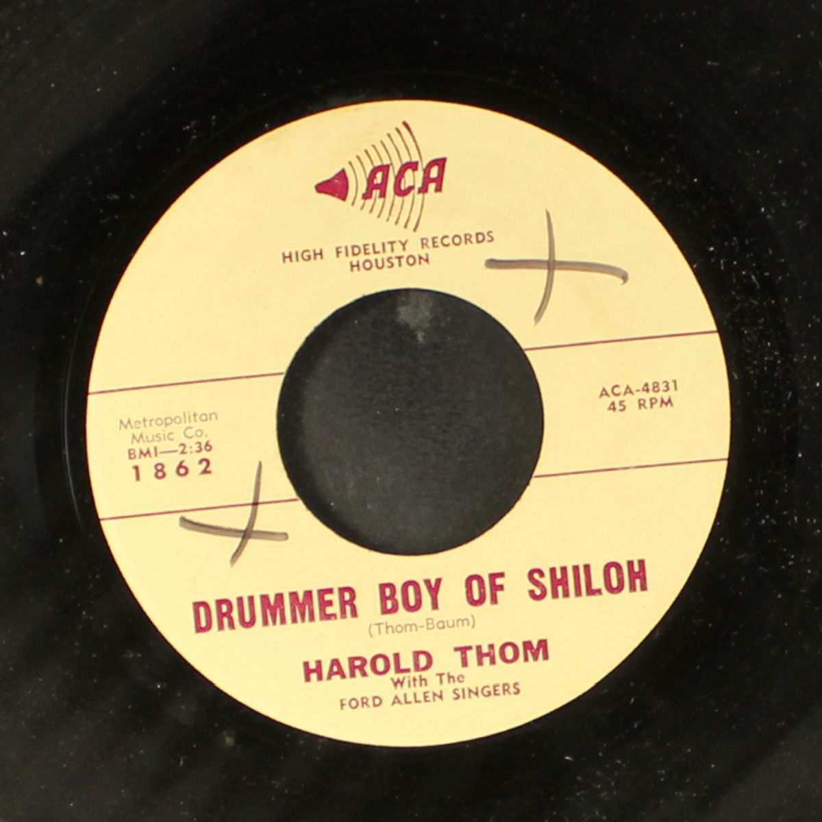 drummer boy of shiloh / lolly too dum by HAROLD THOM