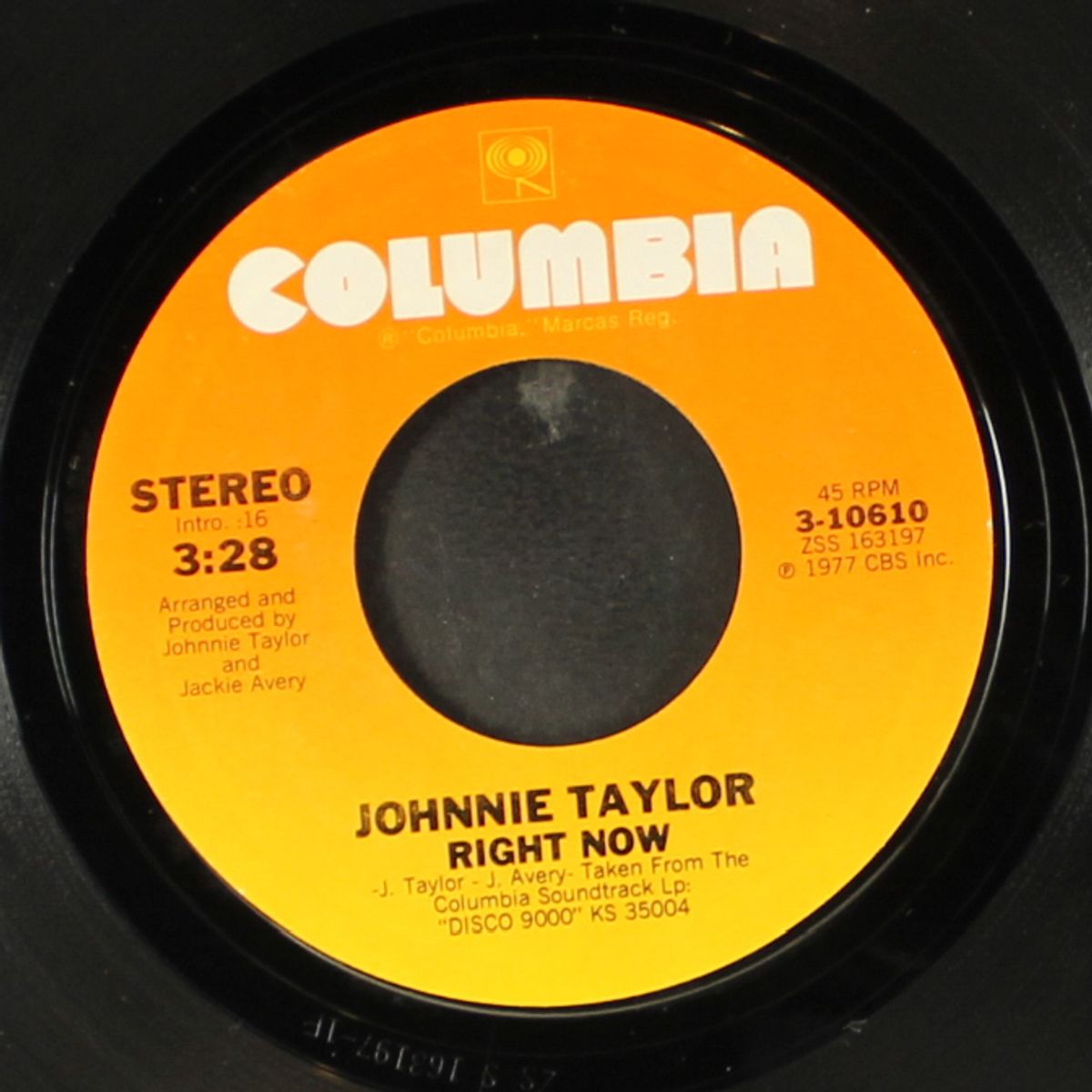 disco 9000 / right now by JOHNNIE TAYLOR