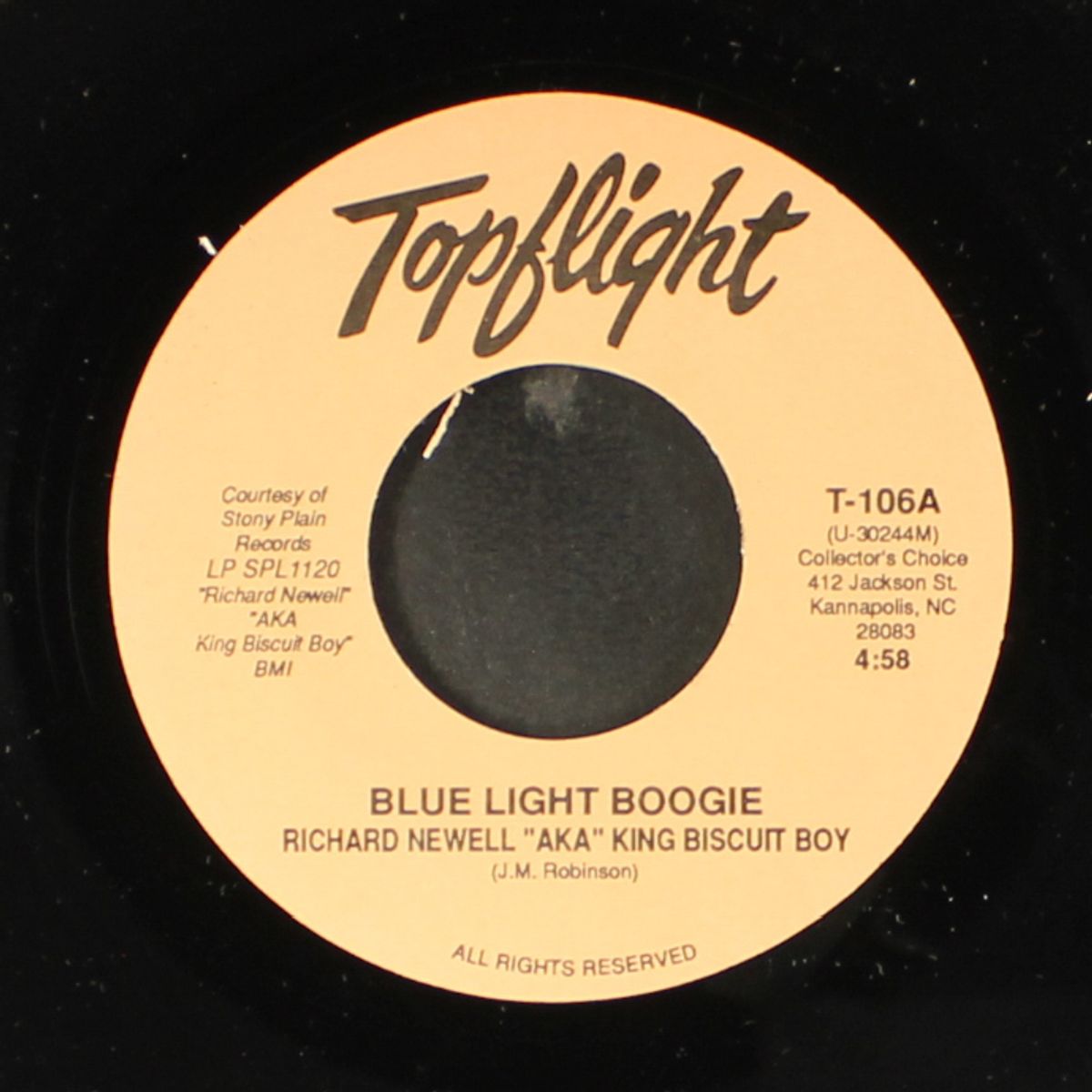 ashamed of myself / blue light boogie by RICHARD NEWELL AKA KING BISCUIT BOY