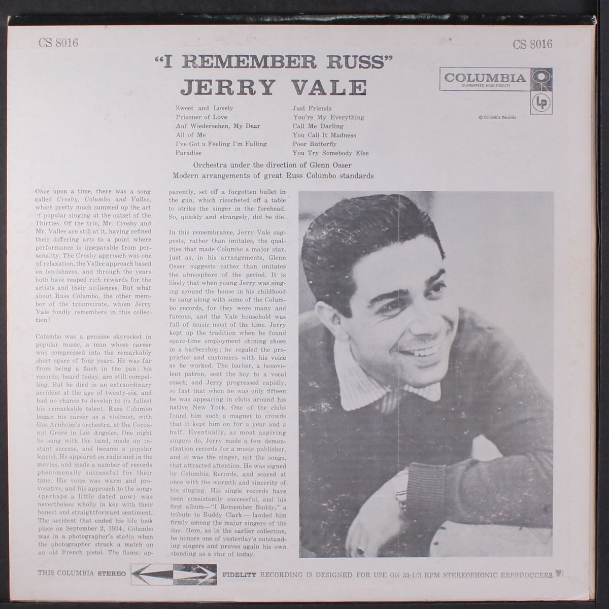 i remember russ by JERRY VALE