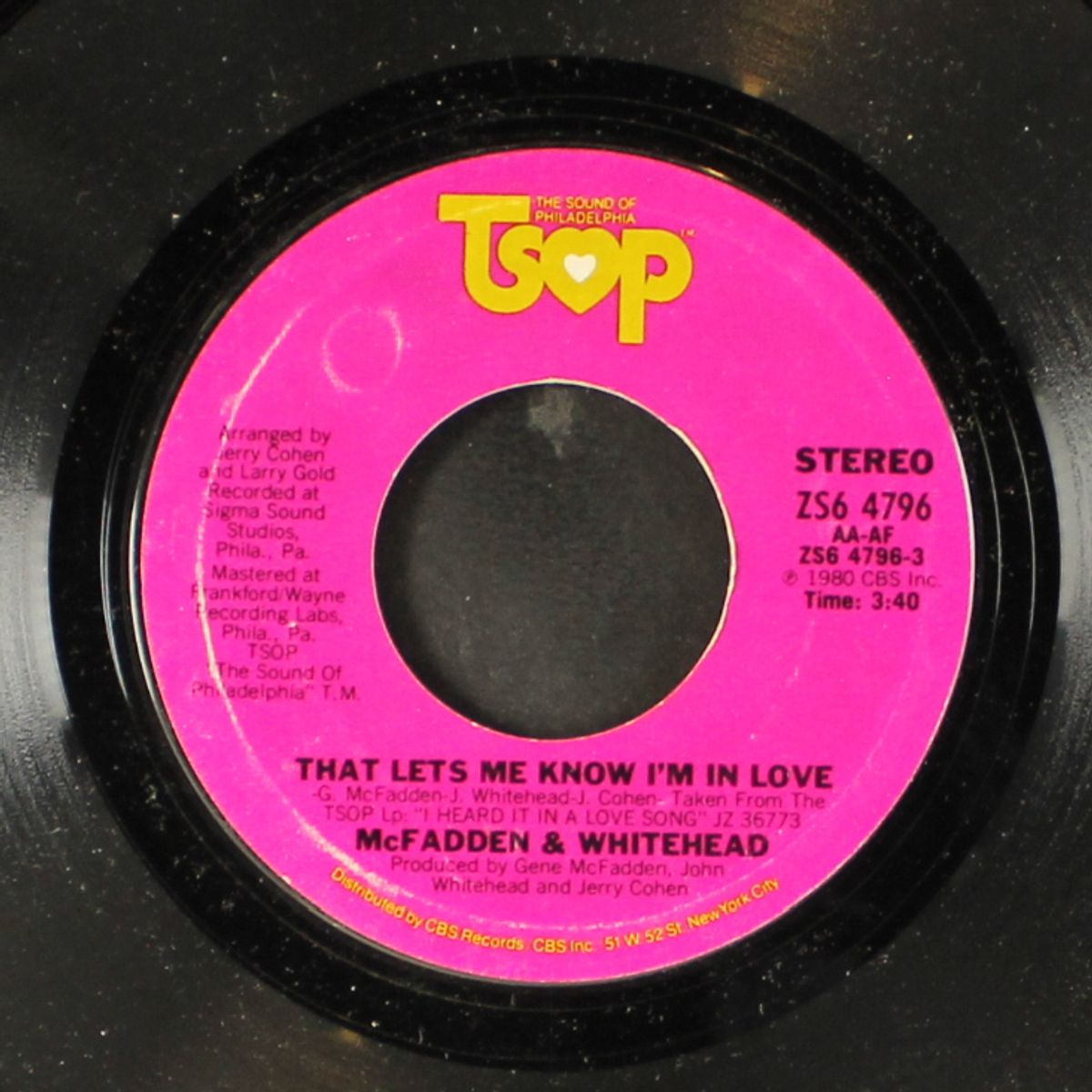 that lets me know i'm in love by MCFADDEN & WHITEHEAD