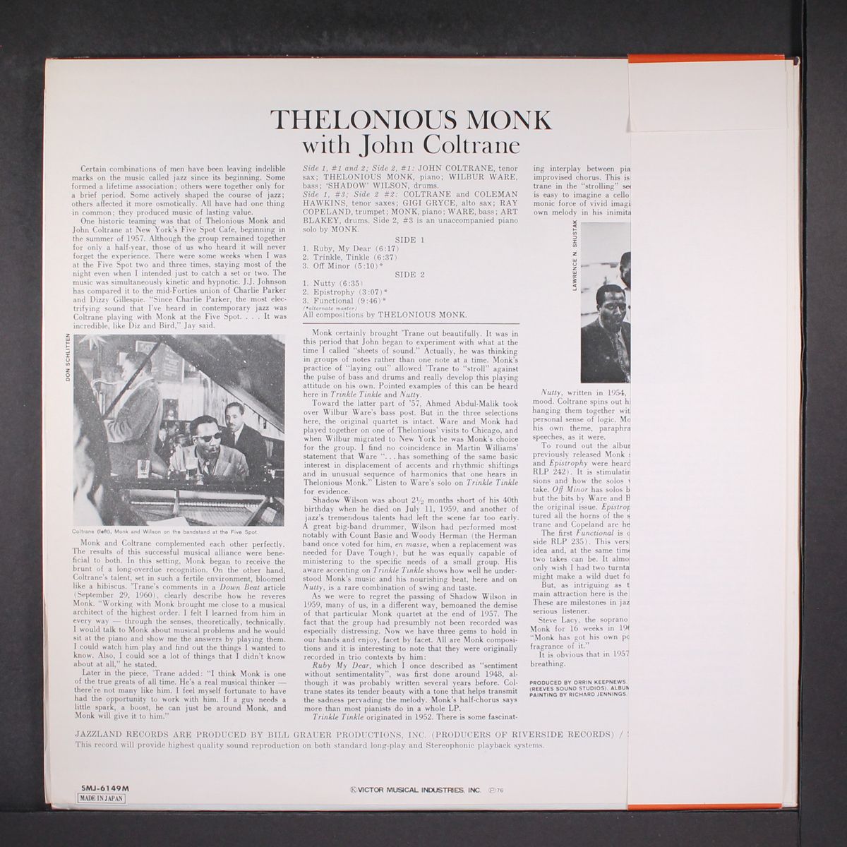 same by THELONIOUS MONK W/ JOHN COLTRANE