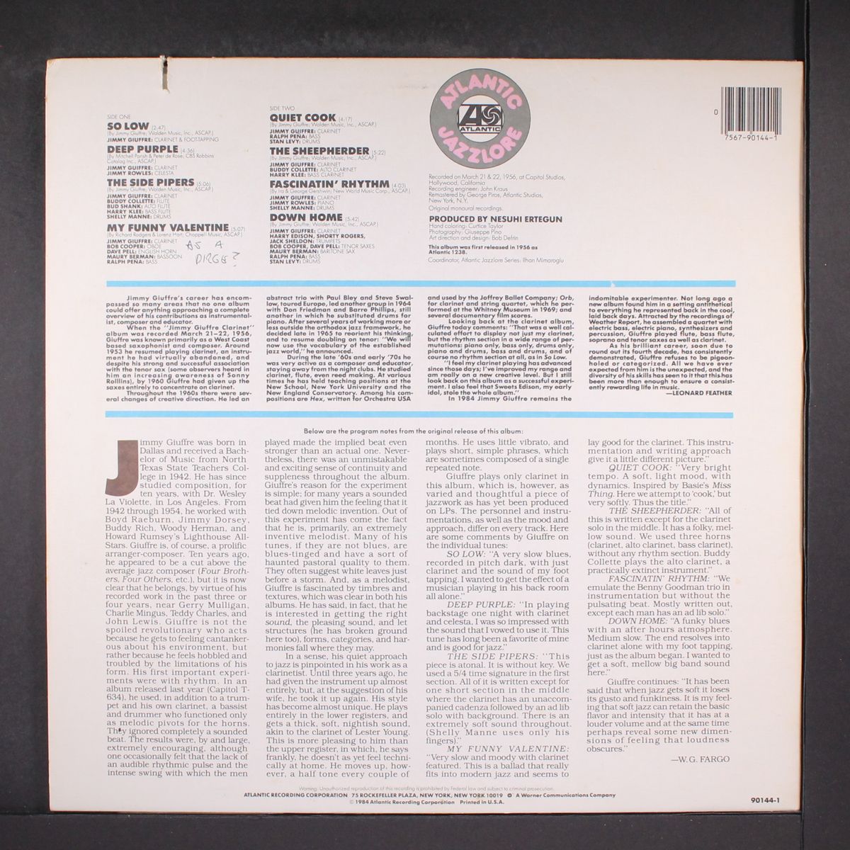 clarinet by JIMMY GIUFFRE