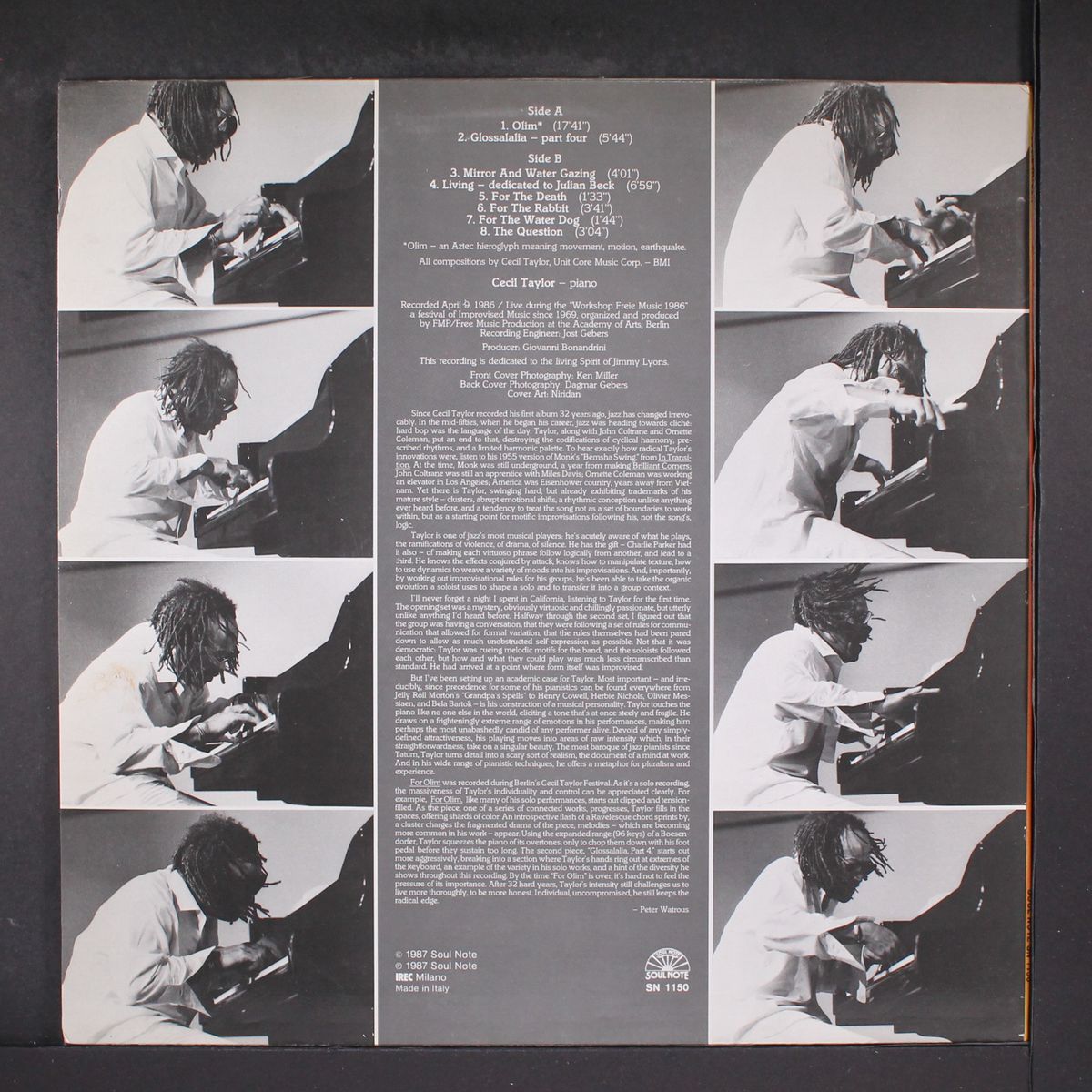 for olim by CECIL TAYLOR