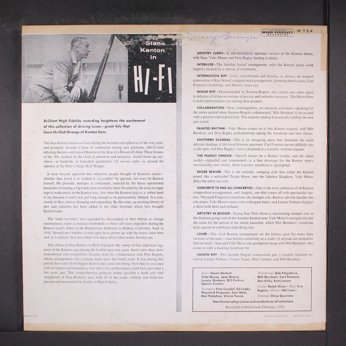 kenton in hi-fi by STAN KENTON