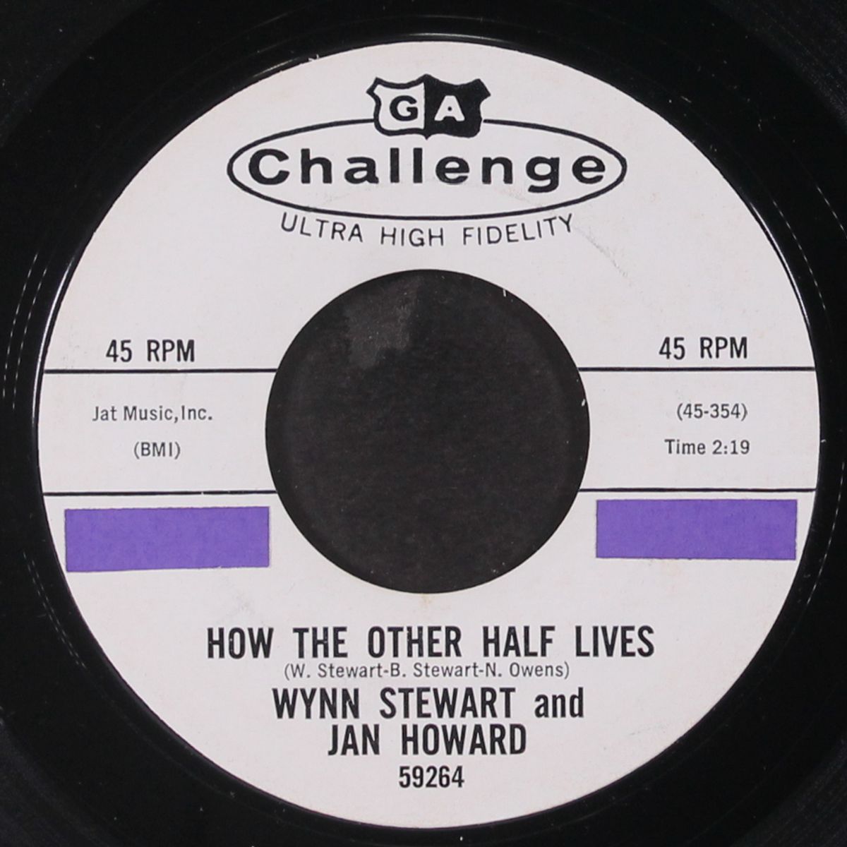 how the other half lives / we'll never love again by WYNN STEWART & JAN HOWARD