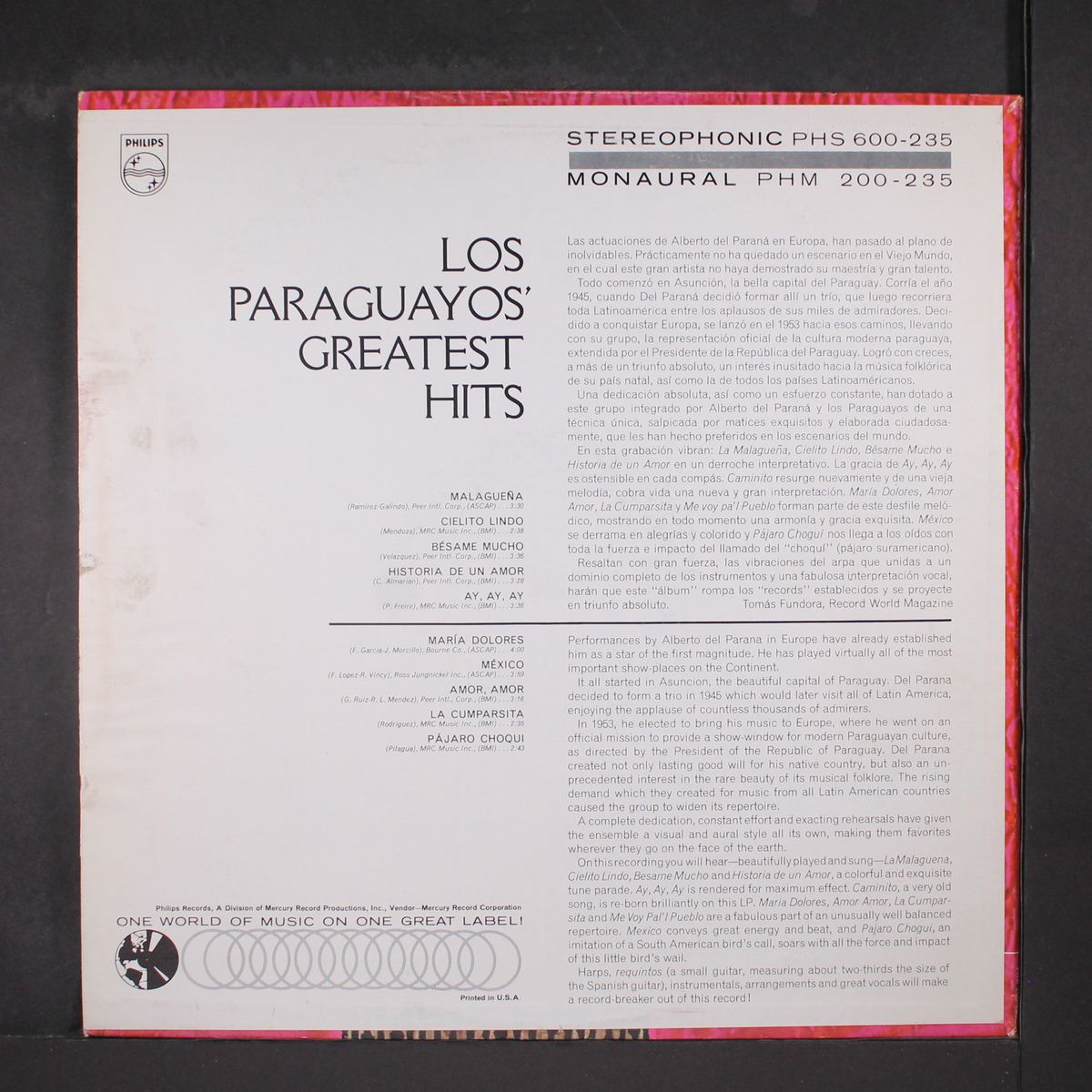 greatest hits by LOS PARAGUAYOS