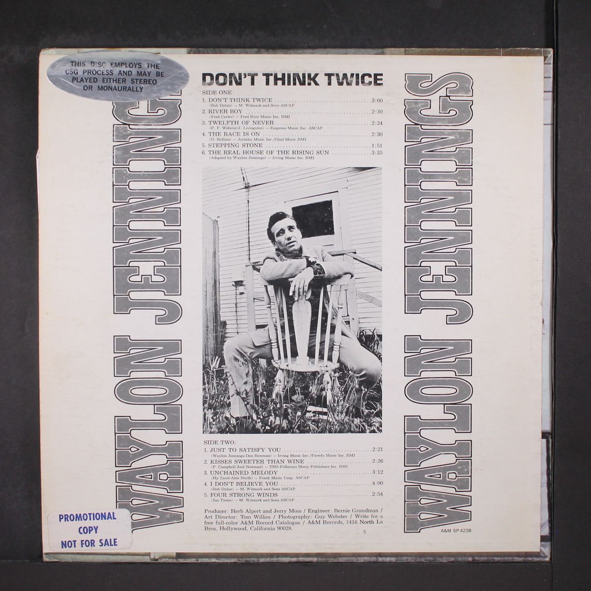 don't think twice by WAYLON JENNINGS