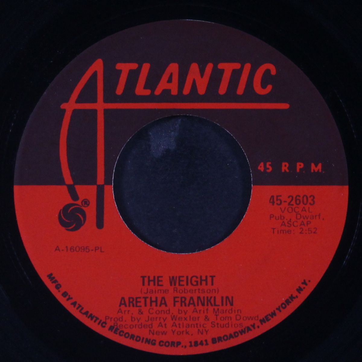 the weight / tracks of my tears by ARETHA FRANKLIN