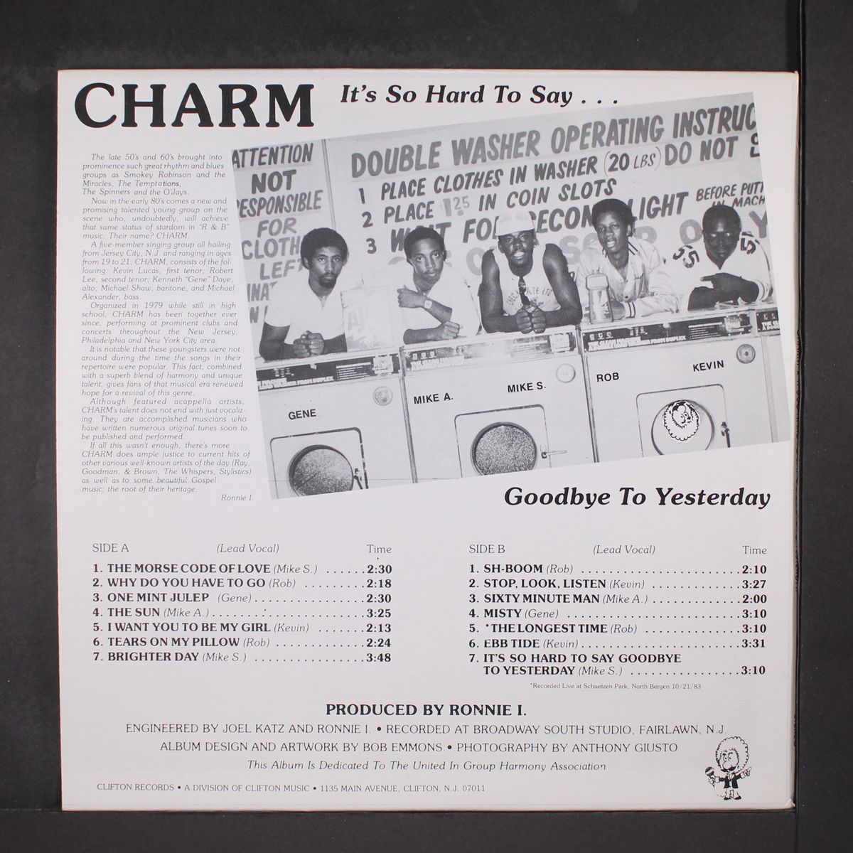 it's so hard to say goodbye to yesterday by CHARM